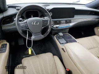 2021 Lexus LS with VIN JTHD51GF5M5008914, listed as a Copart auction lot 58166234 with 12,525 mi miles and Salvage Title. Bid and sale history available at carsss.com. Image 8.