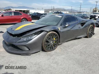 2021 Ferrari F8 с VIN ZFF93LMA5M0261599, выставлен на аукционе Copart как лот 48388975 с пробегом 3 070 миль миль и Списание • Salvage title. История ставок и продаж доступна на DreamBid. Изображение 1.