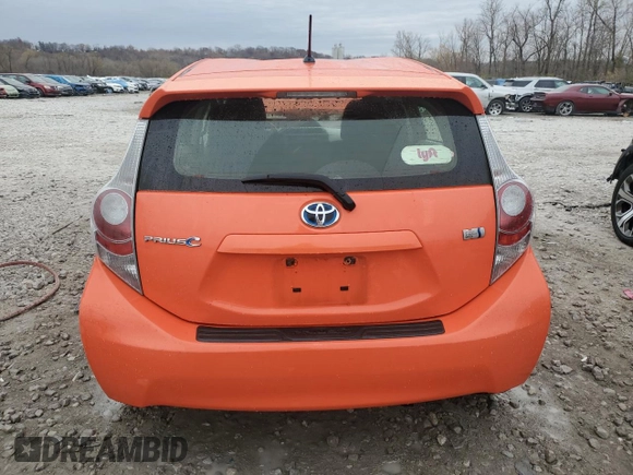 2012 Toyota Prius One with VIN JTDKDTB3XC1026707, listed as a Copart auction lot 82459024 with Not Provided miles and Clean Title. Bid and sale history available at carsss.com. Image 6.