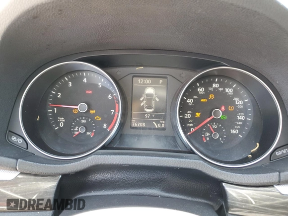 2017 Volkswagen Passat SE with VIN 1VWBT7A30HC013663, listed as a Copart auction lot 58043215 with 76,708 mi miles and Salvage title. Bid and sale history available at DreamBid. Image 9.