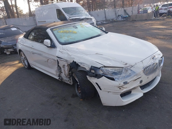 2012 BMW 6 Series 650i with VIN WBALZ3C51CDL73084, listed as a IAAI auction lot 41656473 with 61,152 mi miles. Bid and sale history available at carsss.com. Image 1.