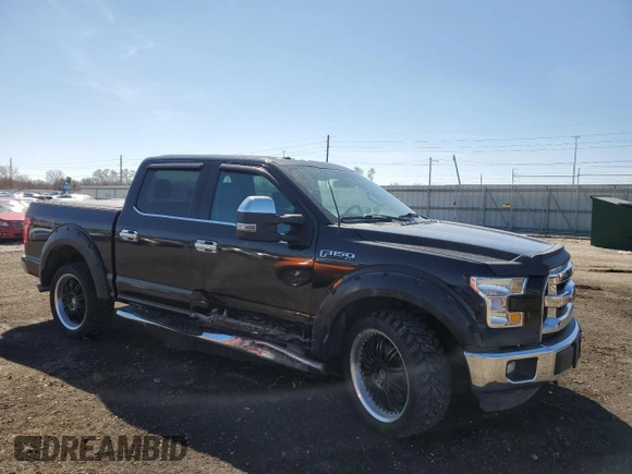 2015 Ford F-150 XLT with VIN 1FTEW1EF4FKD57184, listed as a Copart auction lot 49536075 with 75,767 mi miles and Salvage Title. Bid and sale history available at DreamBid. Image 4.
