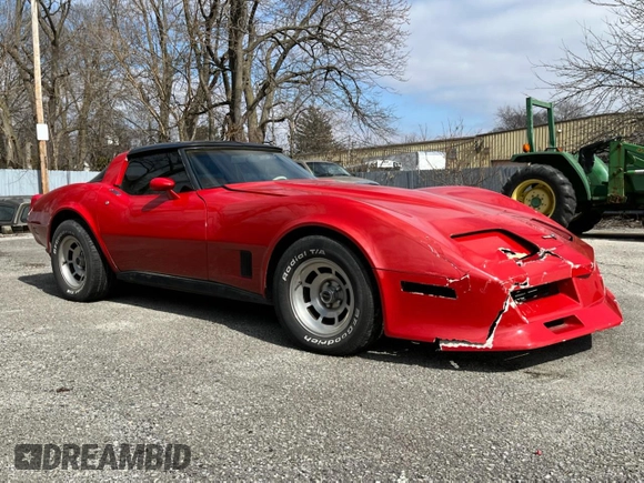 1981 Chevrolet Corvette with VIN 1G1AY8761BS408304, listed as a Copart auction lot 79428714 with 49,214 mi miles and Salvage Title. Bid and sale history available at carsss.com. Image 1.