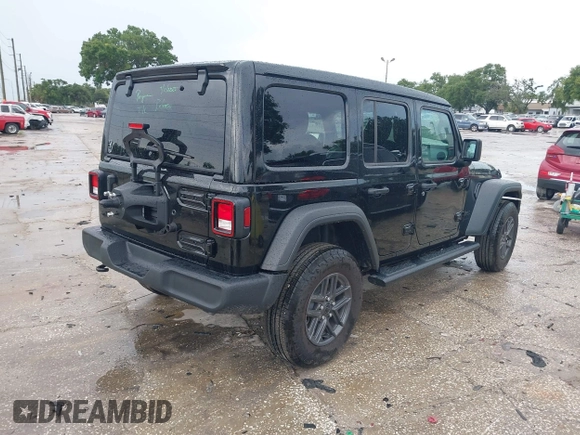 2025 Jeep Wrangler Sport S with VIN 1C4PJXDG9SW559915, listed as a IAAI auction lot 42653116 with 1,730 mi miles and . Bid and sale history available at DreamBid. Image 4.