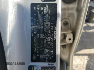 2018 Kia Forte LX with VIN 3KPFL4A79JE214417, listed as a Copart auction lot 75456713 with 163,048 mi miles and Non Repairable. Bid and sale history available at carsss.com. Image 12.