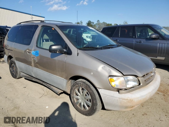 2000 Toyota Sienna LE with VIN 4T3ZF13C4YU304036, listed as a Copart auction lot 72448274 with 176,388 mi miles and Salvage Title. Bid and sale history available at carsss.com. Image 4.