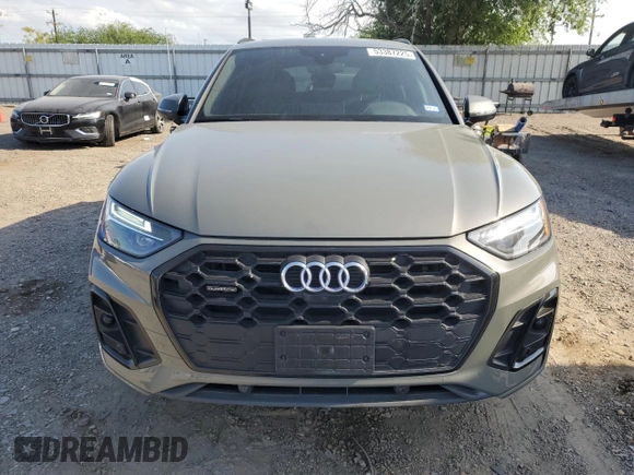2023 Audi Q5 S line Premium Plus with VIN WA1EAAFYXP2172518, listed as a Copart auction lot 53387225 with 20,934 mi miles and Salvage title. Bid and sale history available at DreamBid. Image 5.
