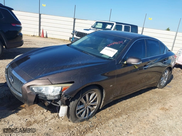 2015 Infiniti Q50 Premium with VIN JN1BV7AP0FM353969, listed as a IAAI auction lot 41459654 with NaN miles. Bid and sale history available at carsss.com. Image 16.
