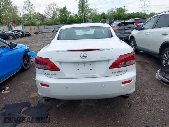 2010 Lexus IS 350 C with VIN JTHFE2C27A2501055, listed as a IAAI auction lot 42149205 with 123,778 mi miles and . Bid and sale history available at DreamBid. Image 17.