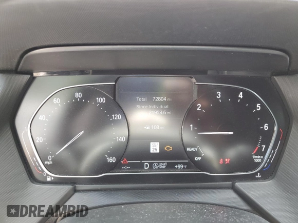 2021 BMW 2 Series 228i xDrive with VIN WBA73AK01M7H54370, listed as a Copart auction lot 61303235 with 72,804 mi miles and Salvage title. Bid and sale history available at DreamBid. Image 9.