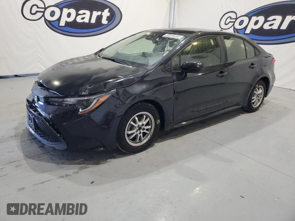2021 Toyota Corolla Hybrid LE with VIN JTDEAMDE3MJ007296, listed as a Copart auction lot 44492055 with 96,373 mi miles and Clean Title. Bid and sale history available at carsss.com. Image 1.