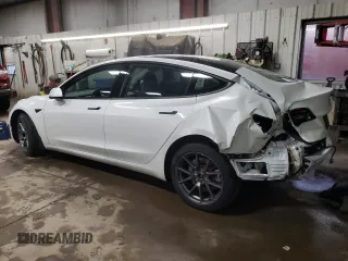 2022 Tesla Model 3 Long Range with VIN 5YJ3E1EB5NF334516, listed as a Copart auction lot 43247755 with 23,412 mi miles and Salvage Title. Bid and sale history available at DreamBid. Image 2.