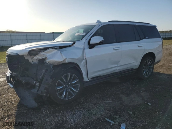 2021 Cadillac Escalade Sport Platinum with VIN 1GYS4GKL6MR370927, listed as a Copart auction lot 47528805 with 82,053 mi miles and Salvage Title. Bid and sale history available at carsss.com. Image 1.