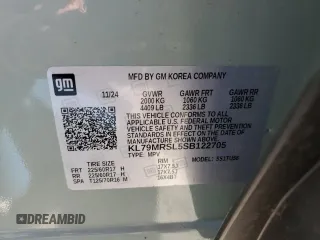 2025 Chevrolet TrailBlazer LT with VIN KL79MRSL5SB122705, listed as a Copart auction lot 52675715 with 3,277 mi miles and Clean Title. Bid and sale history available at DreamBid. Image 13.