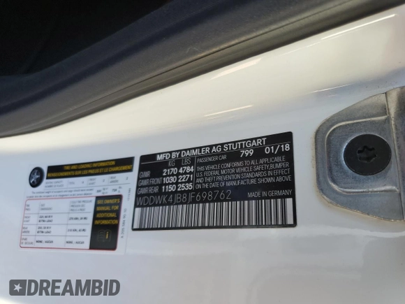2018 Mercedes-Benz C 300 with VIN WDDWK4JB8JF698762, listed as a Copart auction lot 87129584 with 28,791 mi miles and Salvage Title. Bid and sale history available at DreamBid. Image 13.