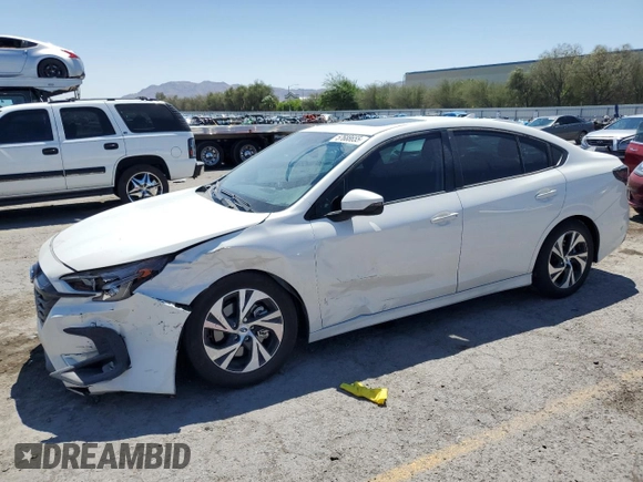 2025 Subaru Legacy Premium with VIN 4S3BWAF69S3007801, listed as a Copart auction lot 57688655 with 1,762 mi miles and Salvage title. Bid and sale history available at DreamBid. Image 1.