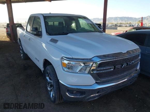 2020 Ram 1500 Big Horn with VIN 1C6RREBT9LN210581, listed as a IAAI auction lot 41654086 with 72,916 mi miles. Bid and sale history available at carsss.com. Image 1.