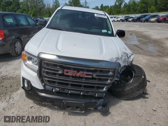 2022 GMC Canyon 4WD AT4 w/Leather with VIN 1GTG6FENXN1155791, listed as a Copart auction lot 59262514 with 31,303 mi miles and Salvage Title. Bid and sale history available at carsss.com. Image 5.