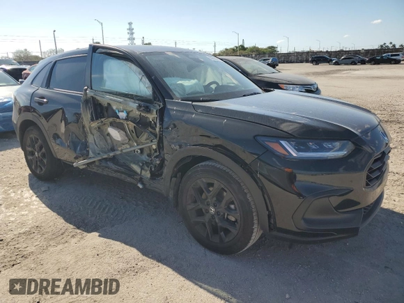 2024 Honda HR-V Sport with VIN 3CZRZ1H58RM729290, listed as a Copart auction lot 50696295 with 7,718 mi miles and Salvage Title. Bid and sale history available at carsss.com. Image 4.