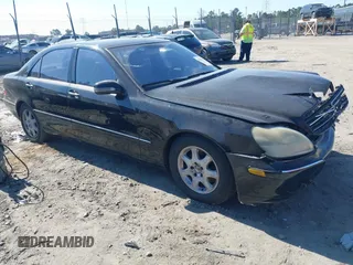 2002 Mercedes-Benz S-Class 5.0L with VIN WDBNG75J42A274373, listed as a IAAI auction lot 41482227 with 1 mi miles. Bid and sale history available at carsss.com. Image 1.