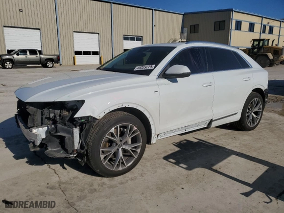 2021 Audi Q8 Prestige with VIN WA1FVAF17MD006212, listed as a Copart auction lot 46229225 with 57,061 mi miles and Salvage Title. Bid and sale history available at carsss.com. Image 1.