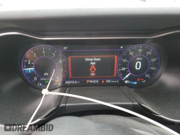 2019 Ford Mustang EcoBoost with VIN 1FATP8UH1K5196047, listed as a Copart auction lot 43608795 with 62,570 mi miles and Salvage Title. Bid and sale history available at carsss.com. Image 9.