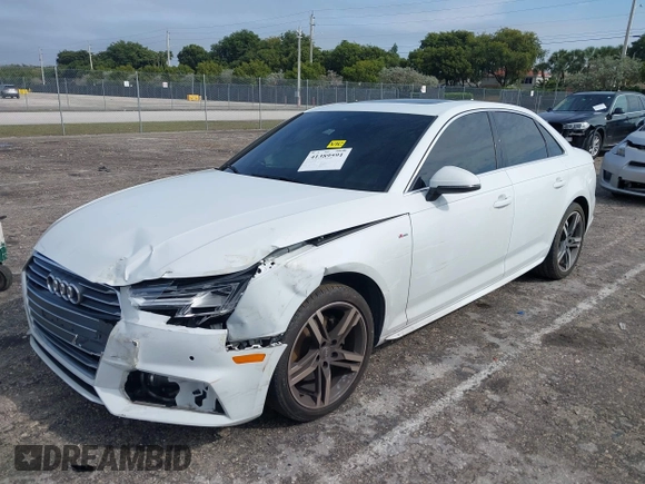 2018 Audi A4 Premium Plus with VIN WAULMAF48JA090847, listed as a IAAI auction lot 41389591 with 74,551 mi miles. Bid and sale history available at carsss.com. Image 2.