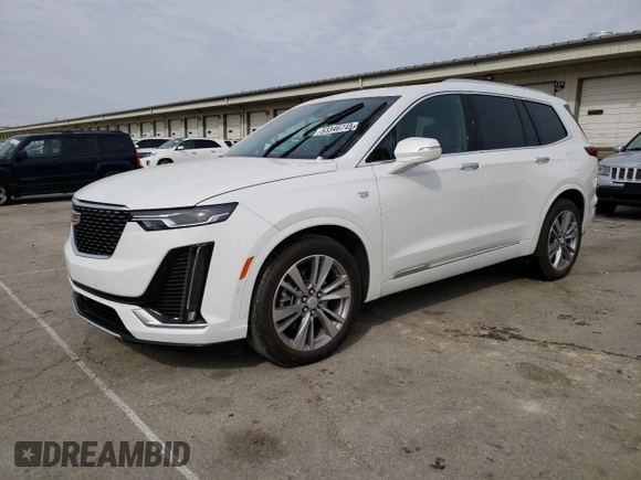 2024 Cadillac XT6 FWD Premium Luxury with VIN 1GYKPCRS4RZ702383, listed as a Copart auction lot 53346745 with 43,339 mi miles and Salvage title. Bid and sale history available at DreamBid. Image 1.
