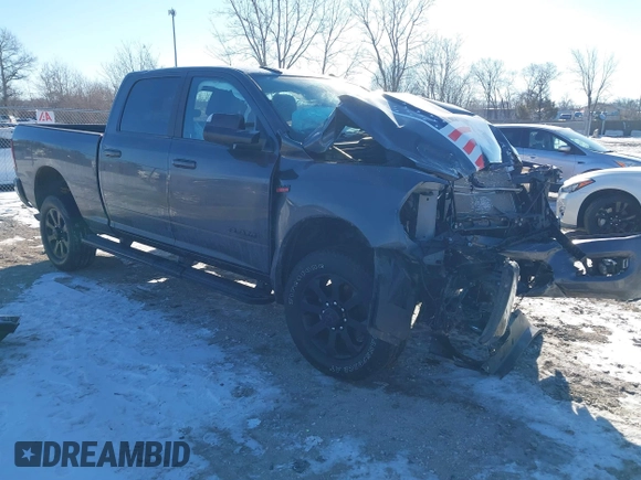 2022 Ram 2500 Big Horn with VIN 3C6UR5DJ7NG337928, listed as a IAAI auction lot 41312397 with 22,085 mi miles. Bid and sale history available at carsss.com. Image 1.