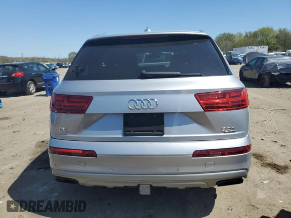 2017 Audi Q7 Premium Plus with VIN WA1LAAF78HD003215, listed as a Copart auction lot 53529185 with 96,960 mi miles and Clean Title. Bid and sale history available at carsss.com. Image 6.