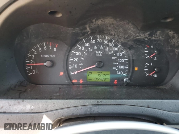 2006 Kia Spectra EX with VIN KNAFE121965253446, listed as a Copart auction lot 53084675 with 195,488 mi miles and Salvage Title. Bid and sale history available at DreamBid. Image 9.