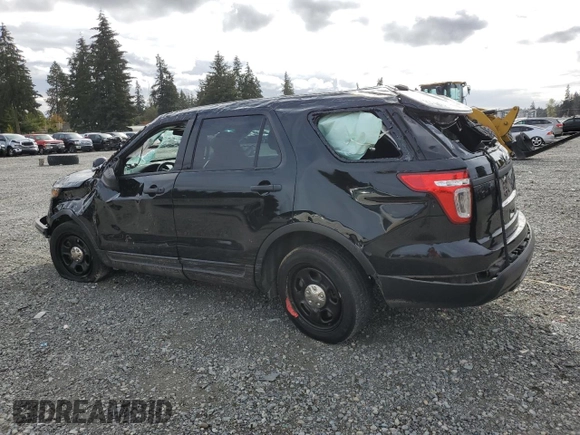 2014 Ford Utility Police Interceptor with VIN 1FM5K8AR9EGB91181, listed as a Copart auction lot 75281004 with 129,457 mi miles and Salvage Title. Bid and sale history available at carsss.com. Image 2.