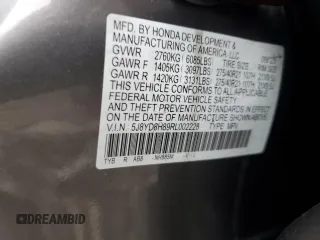 2024 Acura MDX Type S w/Advance Package with VIN 5J8YD8H89RL002228, listed as a Copart auction lot 48177865 with 9,816 mi miles and Salvage Title. Bid and sale history available at carsss.com. Image 13.