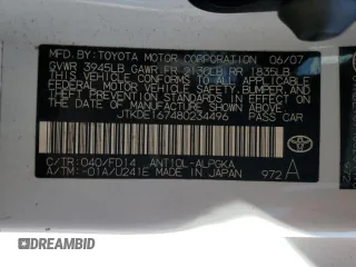 2008 Scion tC Spec z VIN JTKDE167480234496, wystawiony jako Copart lot #50149375 z przebiegiem 157 625 mil mil oraz Szkoda całkowita • Salvage title. Historia ofert i sprzedaży dostępna na DreamBid. Obrazek 13.