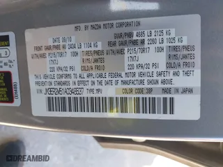 2010 Mazda CX-7 SV with VIN JM3ER2W51A0348537, listed as a IAAI auction lot 41766125 with 239,282 mi miles. Bid and sale history available at carsss.com. Image 9.