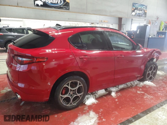 2020 Alfa Romeo Stelvio Sport with VIN ZASPAKAN3L7C88777, listed as a Copart auction lot 59322774 with 43,281 mi miles and Non Repairable. Bid and sale history available at carsss.com. Image 3.