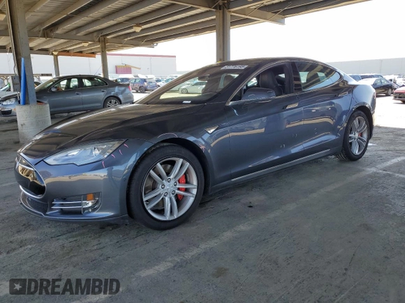 2014 Tesla Model S 60 with VIN 5YJSA1H17EFP63229, listed as a Copart auction lot 51776195 with 156,356 mi miles and Salvage Title. Bid and sale history available at DreamBid. Image 1.