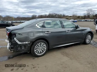 2015 Infiniti Q70 with VIN JN1BY1PR7FM830815, listed as a Copart auction lot 53296645 with 110,872 mi miles and Salvage Title. Bid and sale history available at DreamBid. Image 3.