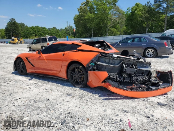 2019 Chevrolet Corvette Z51 1LT with VIN 1G1YH2D79K5115418, listed as a Copart auction lot 55996435 with Not provided miles and Salvage title. Bid and sale history available at DreamBid. Image 2.
