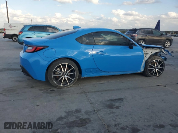 2022 Toyota GR86 with VIN JF1ZNBC13N8751813, listed as a Copart auction lot 78391694 with 766 mi miles and Salvage Title. Bid and sale history available at carsss.com. Image 3.