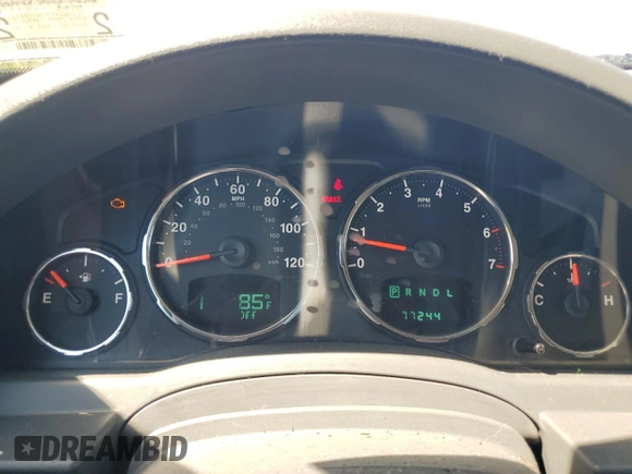 2008 Jeep Liberty Limited with VIN 1J8GN58K88W270453, listed as a Copart auction lot 54774325 with 77,244 mi miles and Salvage Title. Bid and sale history available at DreamBid. Image 9.