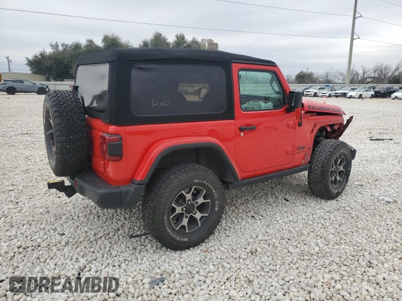 2018 Jeep Wrangler Rubicon with VIN 1C4HJXCG9JW255648, listed as a Copart auction lot 87134384 with Not provided miles and Salvage title. Bid and sale history available at DreamBid. Image 3.