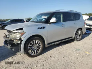 2011 Infiniti QX56 8-passenger z VIN JN8AZ2ND9B9700099, wystawiony jako Copart lot #49769855 z przebiegiem 164 116 mil mil oraz Szkoda całkowita • Salvage title. Historia ofert i sprzedaży dostępna na DreamBid. Obrazek 1.