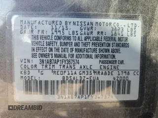 2015 Nissan Sentra S with VIN 3N1AB7AP1FY367574, listed as a Copart auction lot 75416544 with 153,279 mi miles and Salvage Title. Bid and sale history available at carsss.com. Image 13.