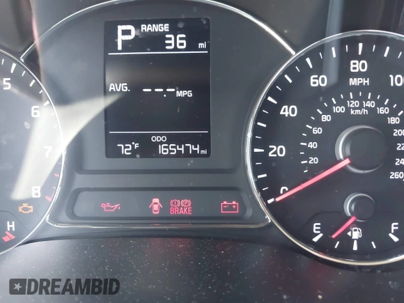 2017 Kia Forte LX with VIN 3KPFK4A71HE042784, listed as a IAAI auction lot 42152726 with 165,474 mi miles. Bid and sale history available at carsss.com. Image 7.