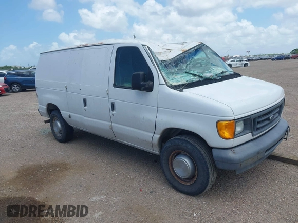 2005 Ford Econoline Cargo with VIN 1FTNE24L65HB17842, listed as a IAAI auction lot 42441680 with 216,578 mi miles and . Bid and sale history available at DreamBid. Image 1.