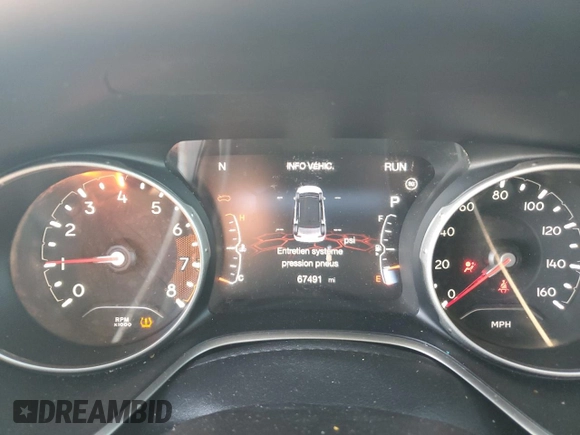 2021 Jeep Compass 80th Anniversary with VIN 3C4NJCEB2MT604012, listed as a Copart auction lot 41590805 with 67,491 mi miles and Non Repairable. Bid and sale history available at carsss.com. Image 9.