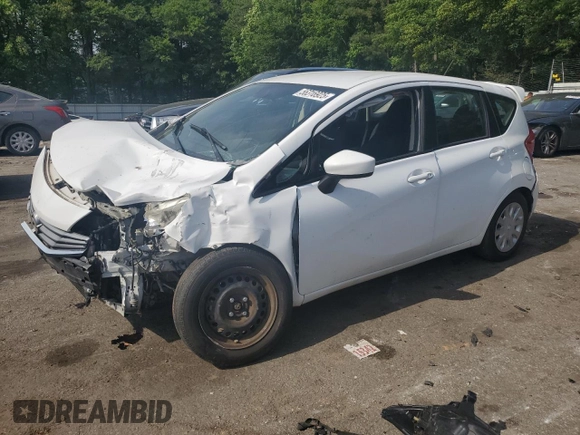 2016 Nissan Note S z VIN 3N1CE2CP1GL378640, wystawiony jako Copart lot #56316925 z przebiegiem 58 790 mil mil oraz Szkoda całkowita • Salvage title. Historia ofert i sprzedaży dostępna na DreamBid. Obrazek 1.