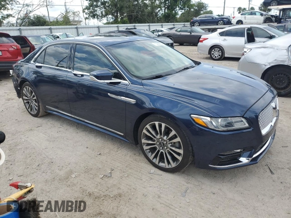 2017 Lincoln Continental Reserve with VIN 1LN6L9RP6H5605463, listed as a Copart auction lot 70968694 with 59,272 mi miles and Salvage Title. Bid and sale history available at carsss.com. Image 4.