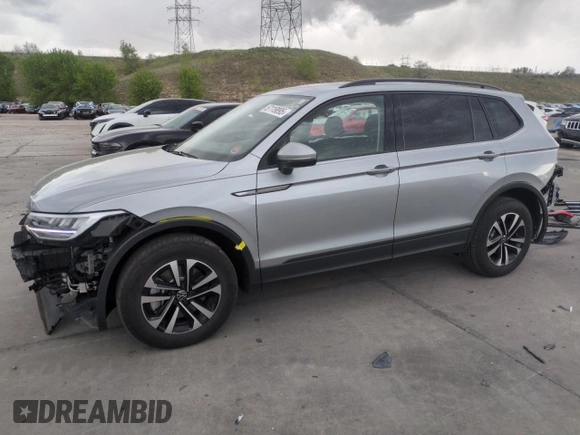 2023 Volkswagen Tiguan S with VIN 3VVFB7AXXPM103928, listed as a Copart auction lot 57119895 with 13,820 mi miles and Salvage title. Bid and sale history available at DreamBid. Image 1.